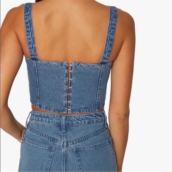 WEWOREWHAT denim crop top size small - Picture 5 of 5